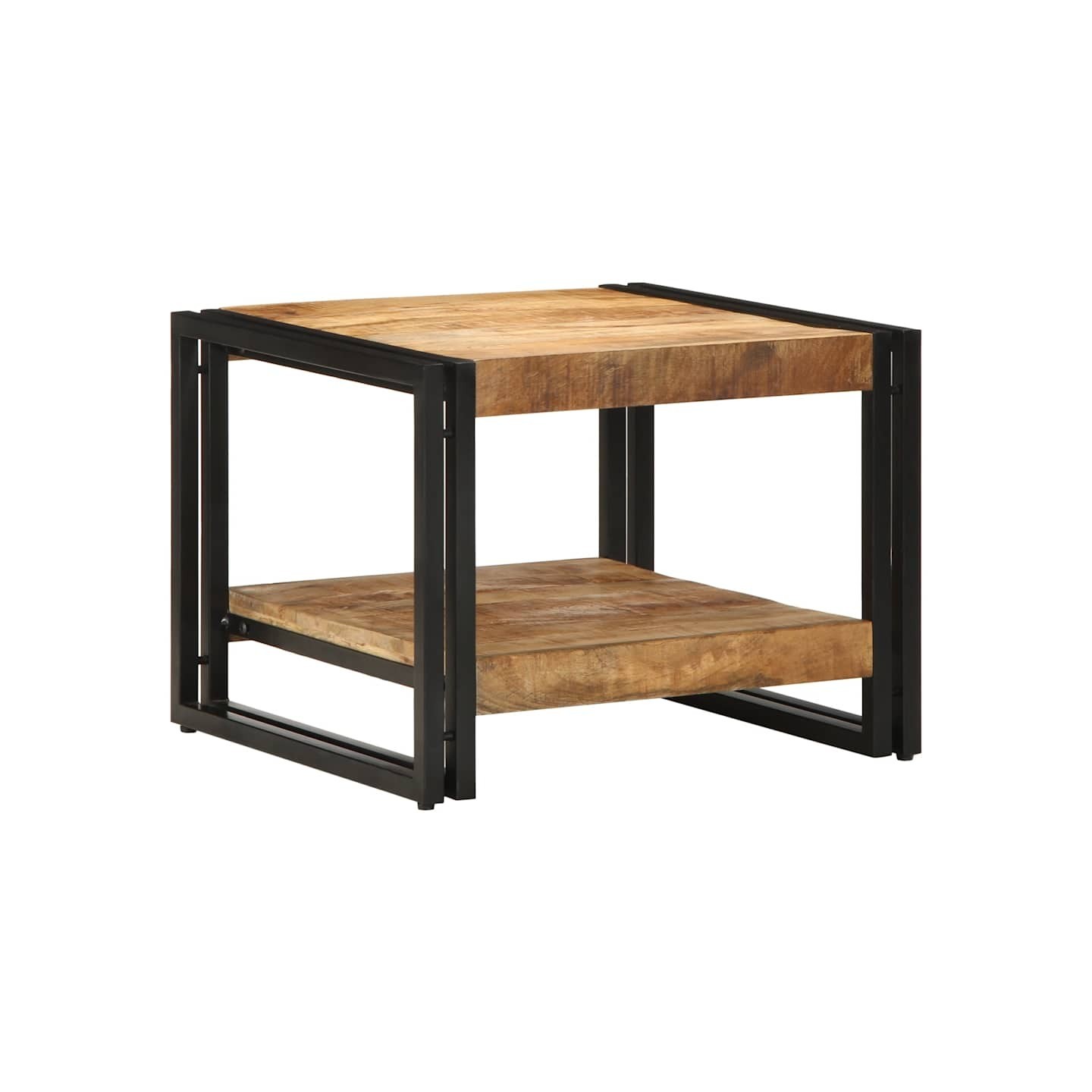Table basse 50x50x38 cm bois de manguier massif brut