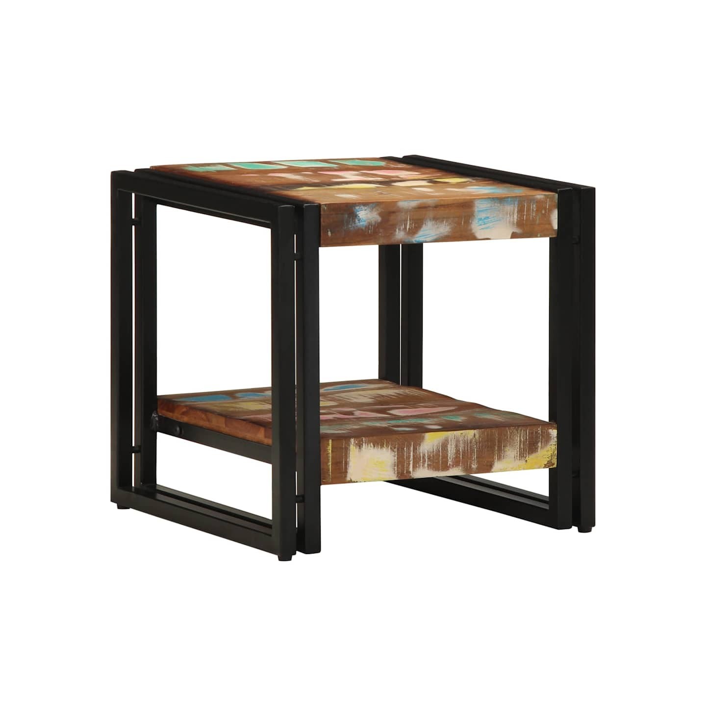 Table basse Multicolore 40 x 40 x 38 cm Bois Recyclé Solide