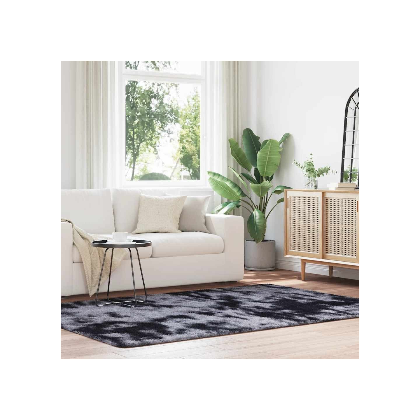 Tapis Shaggy à poils longs NAVARRA gris foncé 160x230 cm