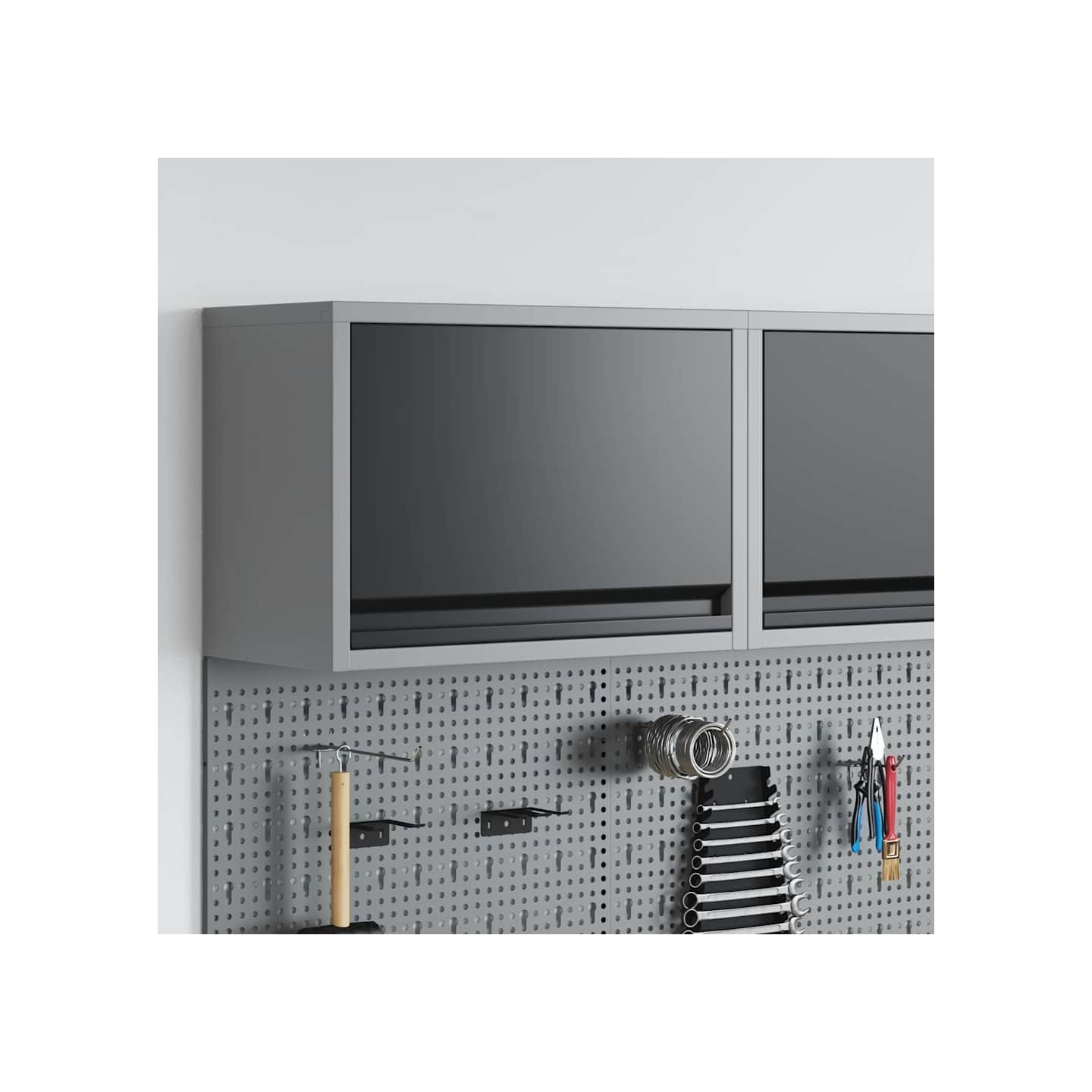Armoire à outils Noir et gris 50 x 25 x 35 cm Acier
