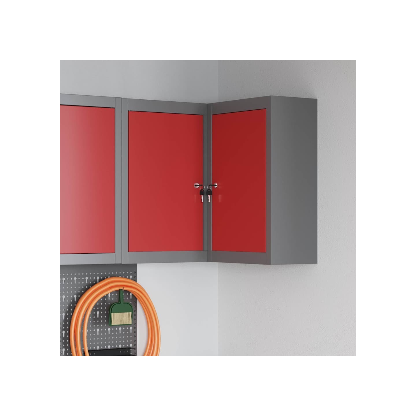 Armoire à outils Rouge et Gris 50 x 20 x 55 cm Acier