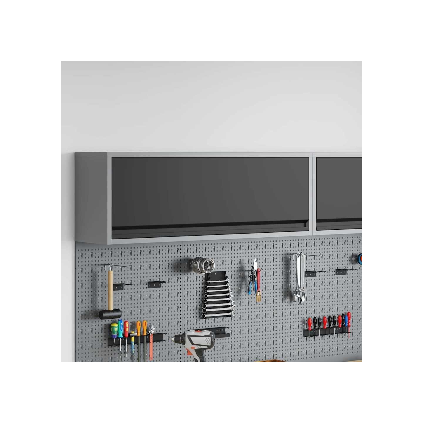 Armoire à outils Noir et gris 100 x 25 x 35 cm Acier