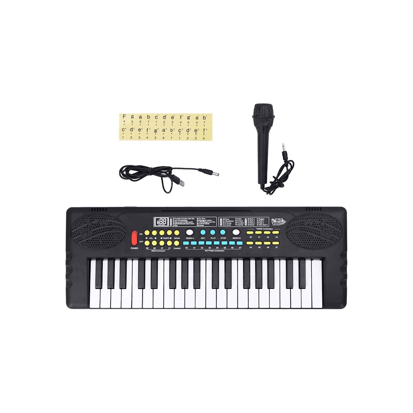 Clavier de piano électrique 37 touches et microphone d'enfants