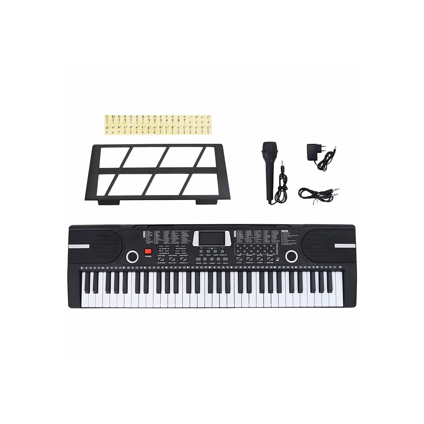 Clavier de piano électrique 61 touches et pupitre pour enfants