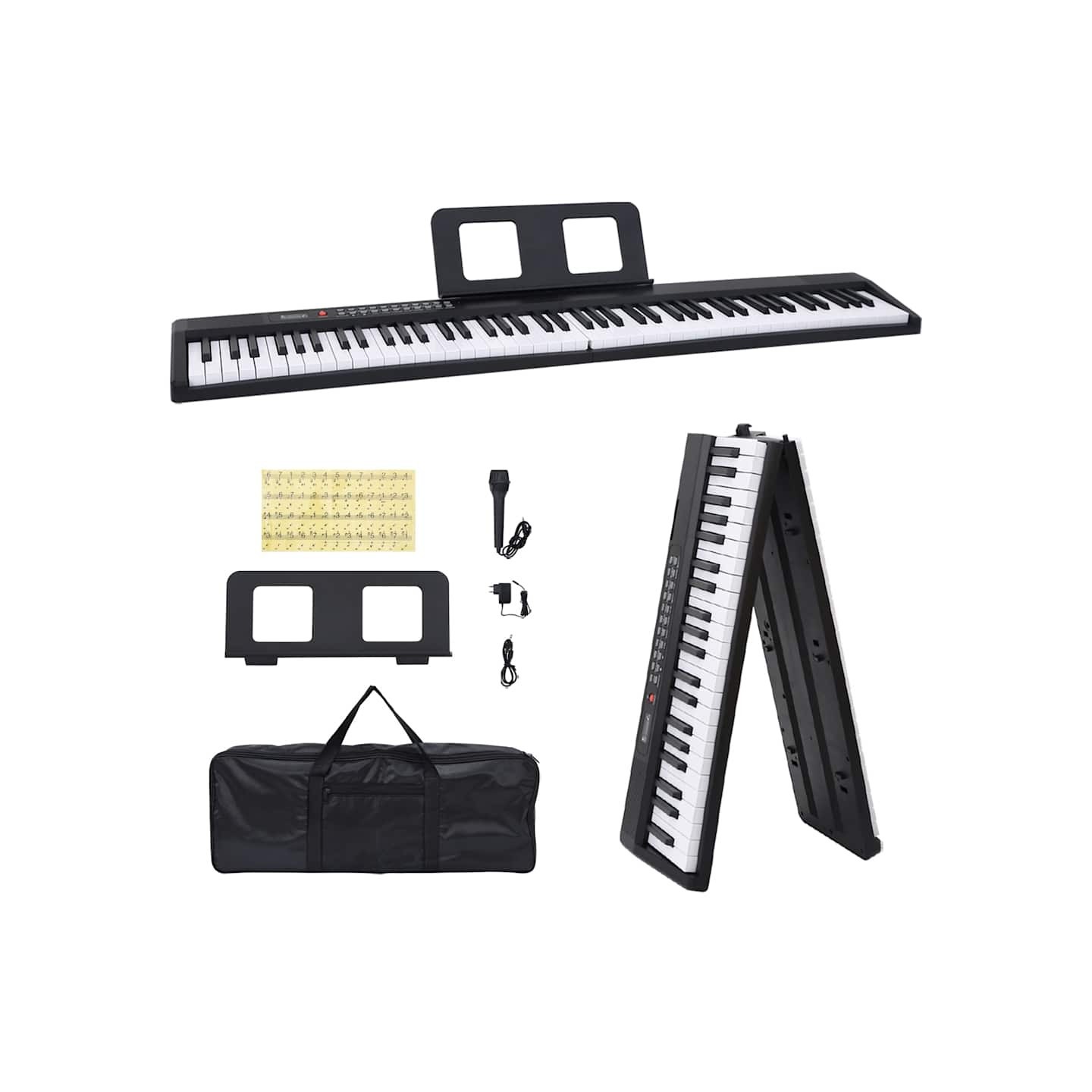 Clavier de piano électrique 88 touches avec pupitre pliable