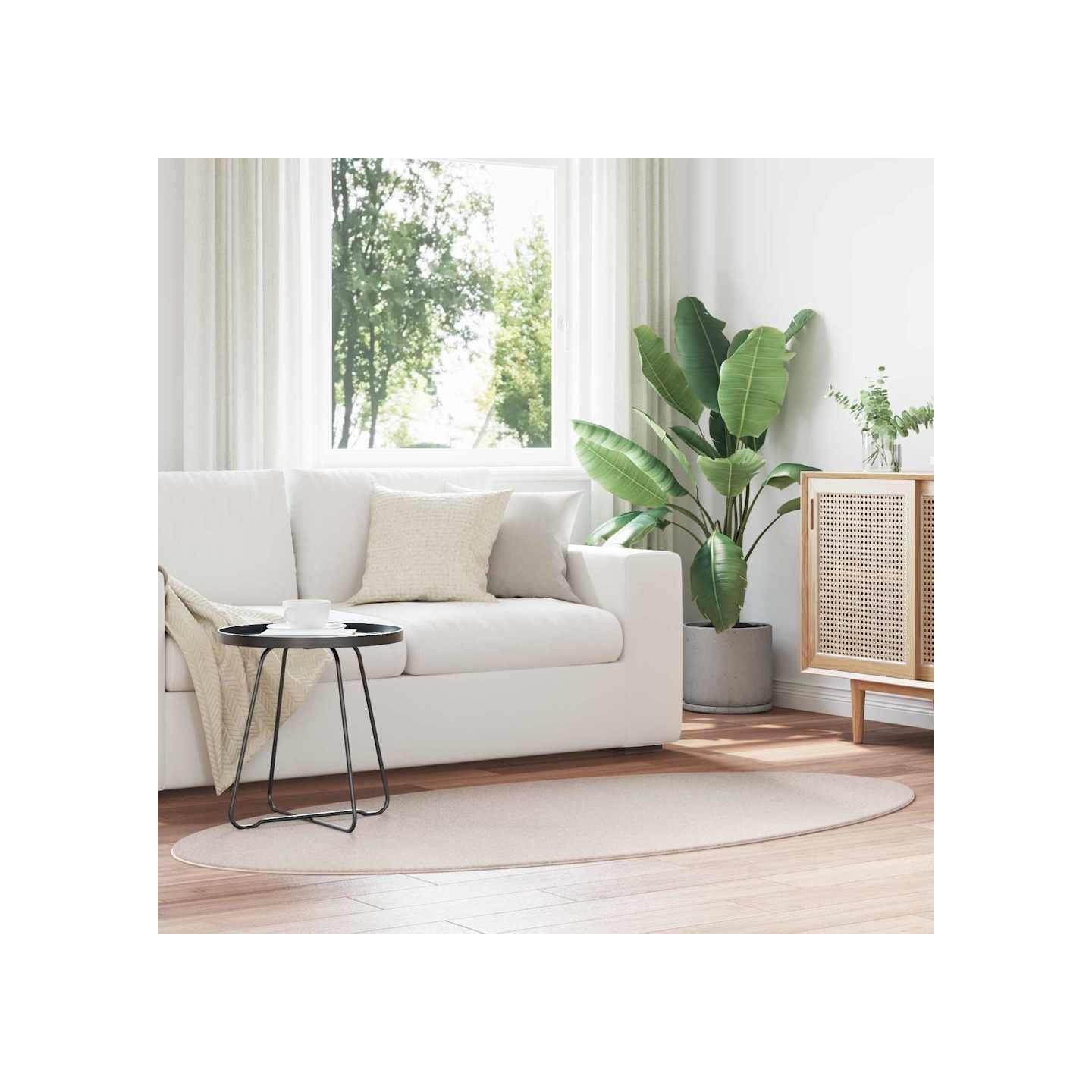 Tapis HUARTE Sable 100 x 200 cm 100 % polyester