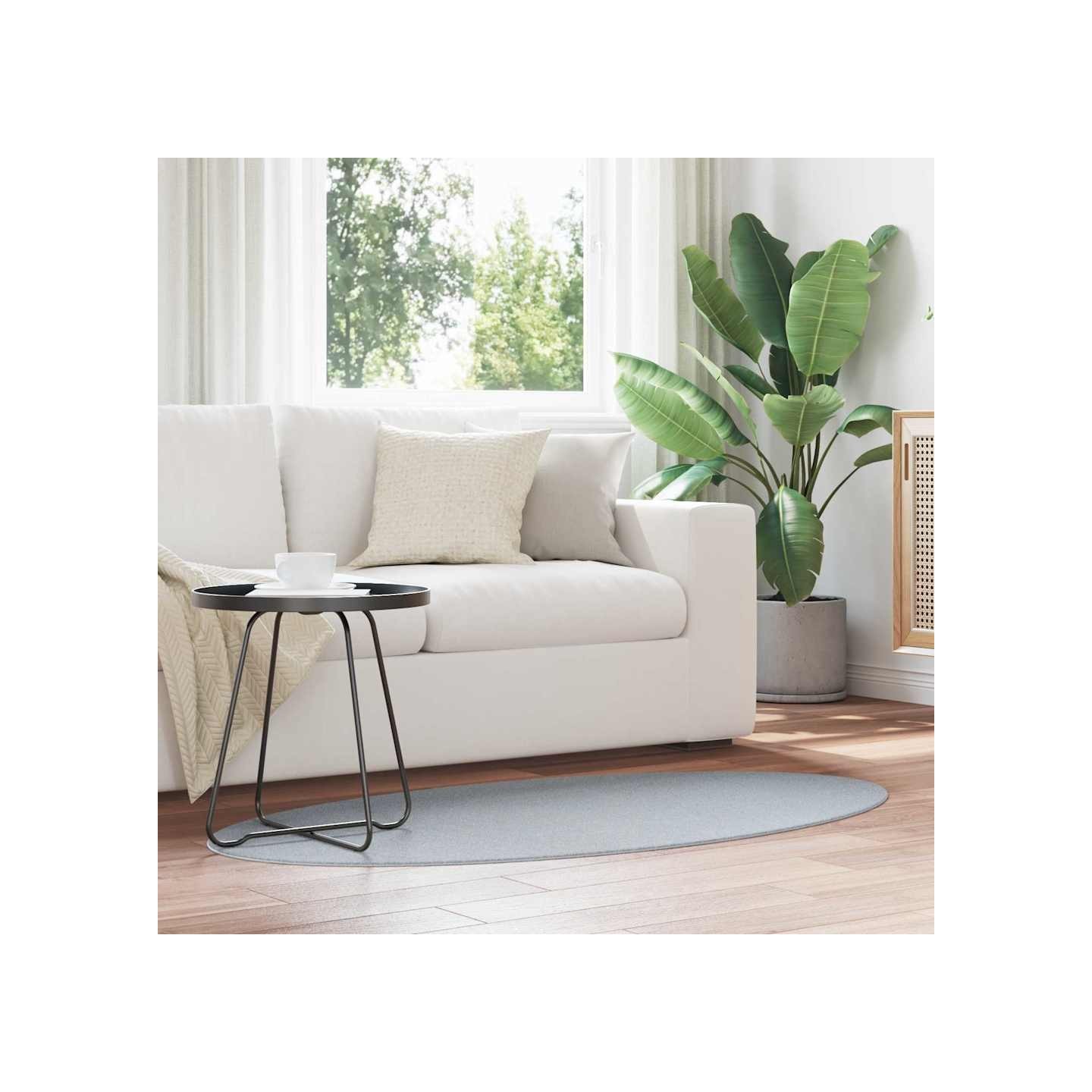 Tapis HUARTE Gris 80 x 150 cm 100 % polyester