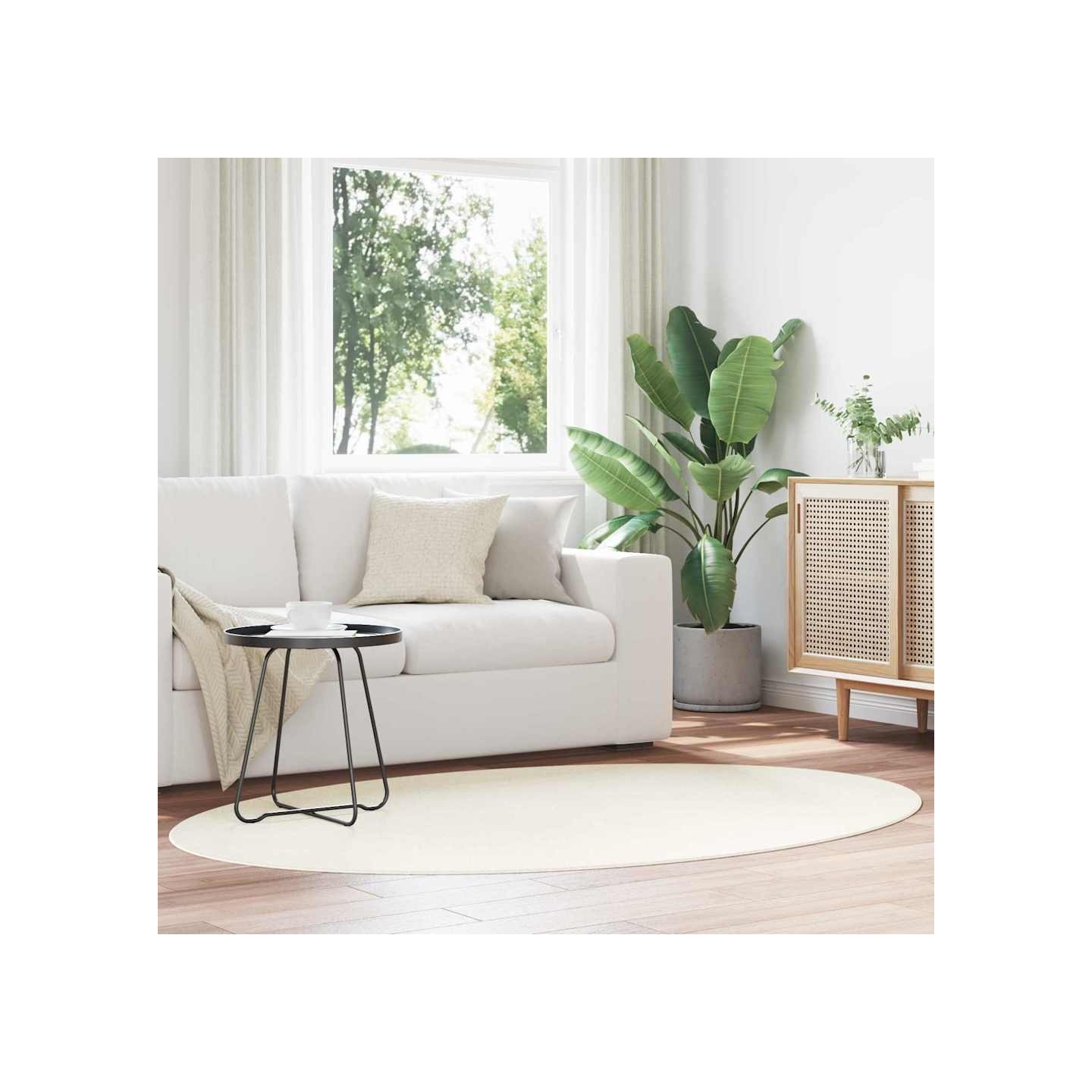 Tapis HUARTE Crème 140 x 200 cm 100 % polyester