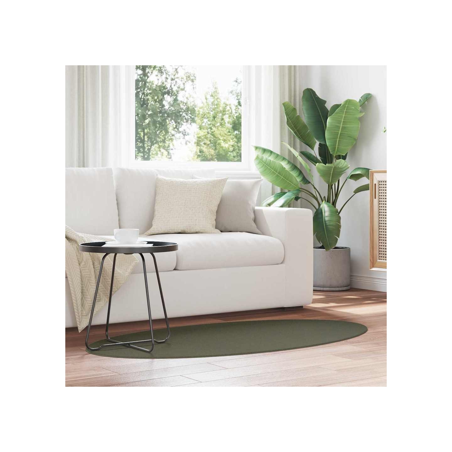 Tapis HUARTE Vert forêt 80 x 150 cm 100 % polyester