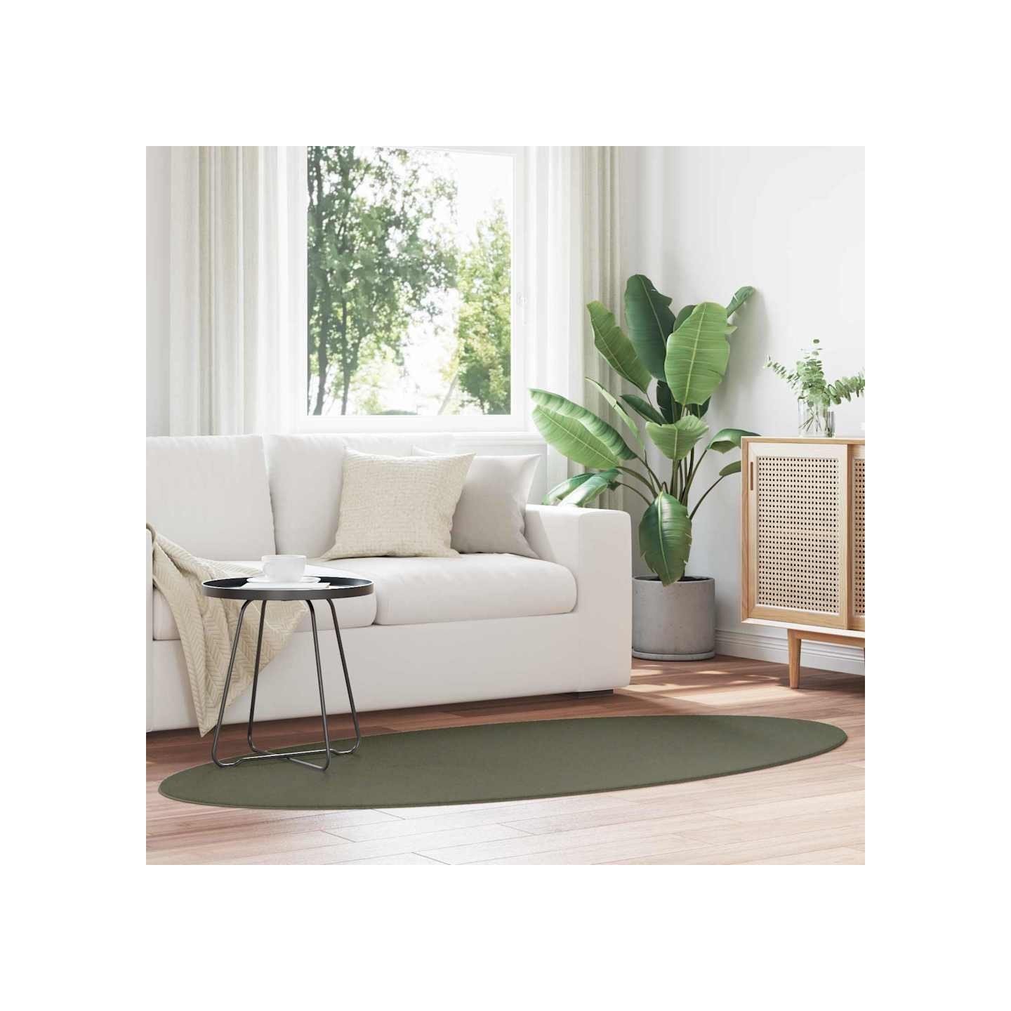 Tapis HUARTE Vert forêt 120 x 170 cm 100 % polyester
