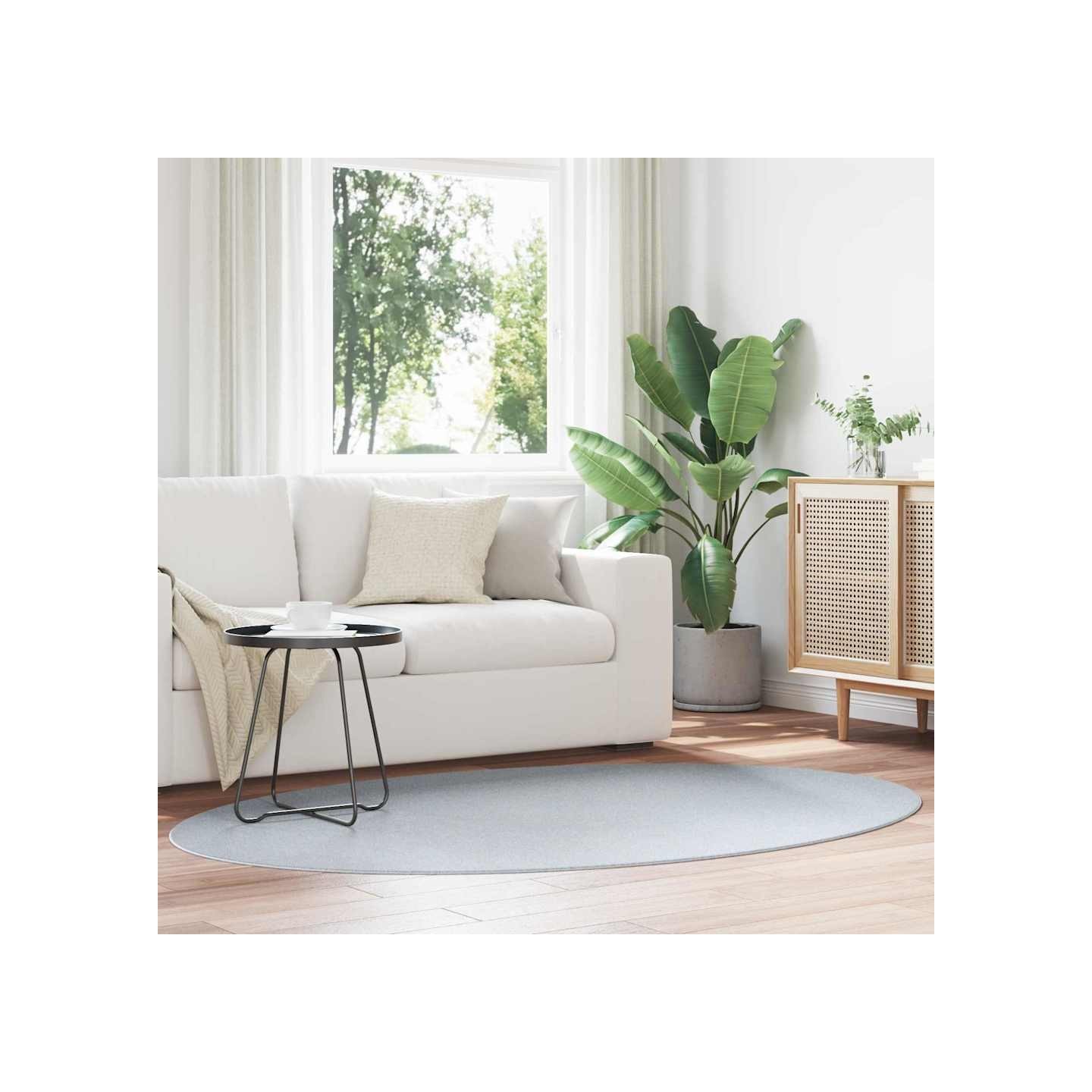Tapis HUARTE Gris 140 x 200 cm 100 % polyester