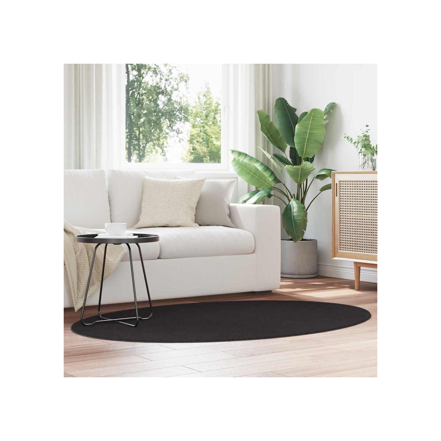 Tapis HUARTE Noir 120 x 170 cm 100 % polyester