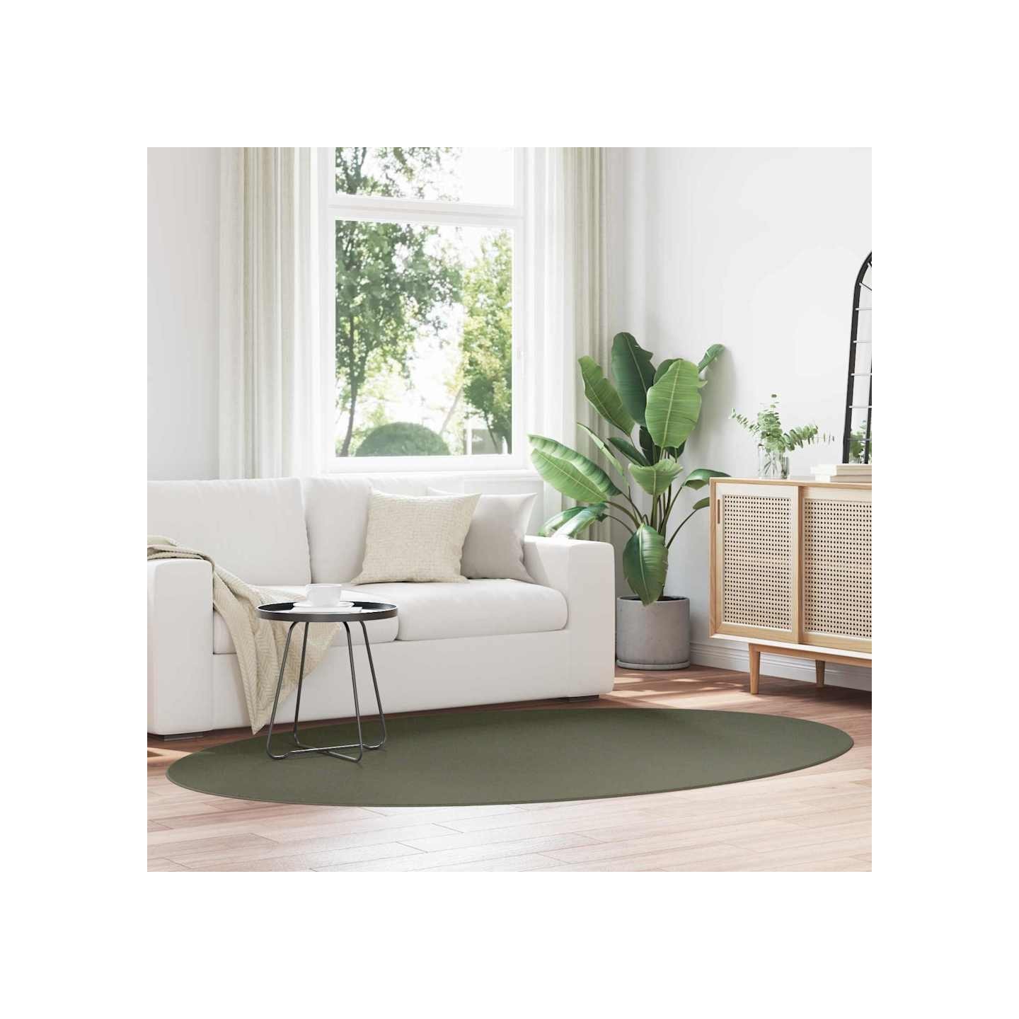 Tapis HUARTE Vert forêt 160 x 230 cm 100 % polyester