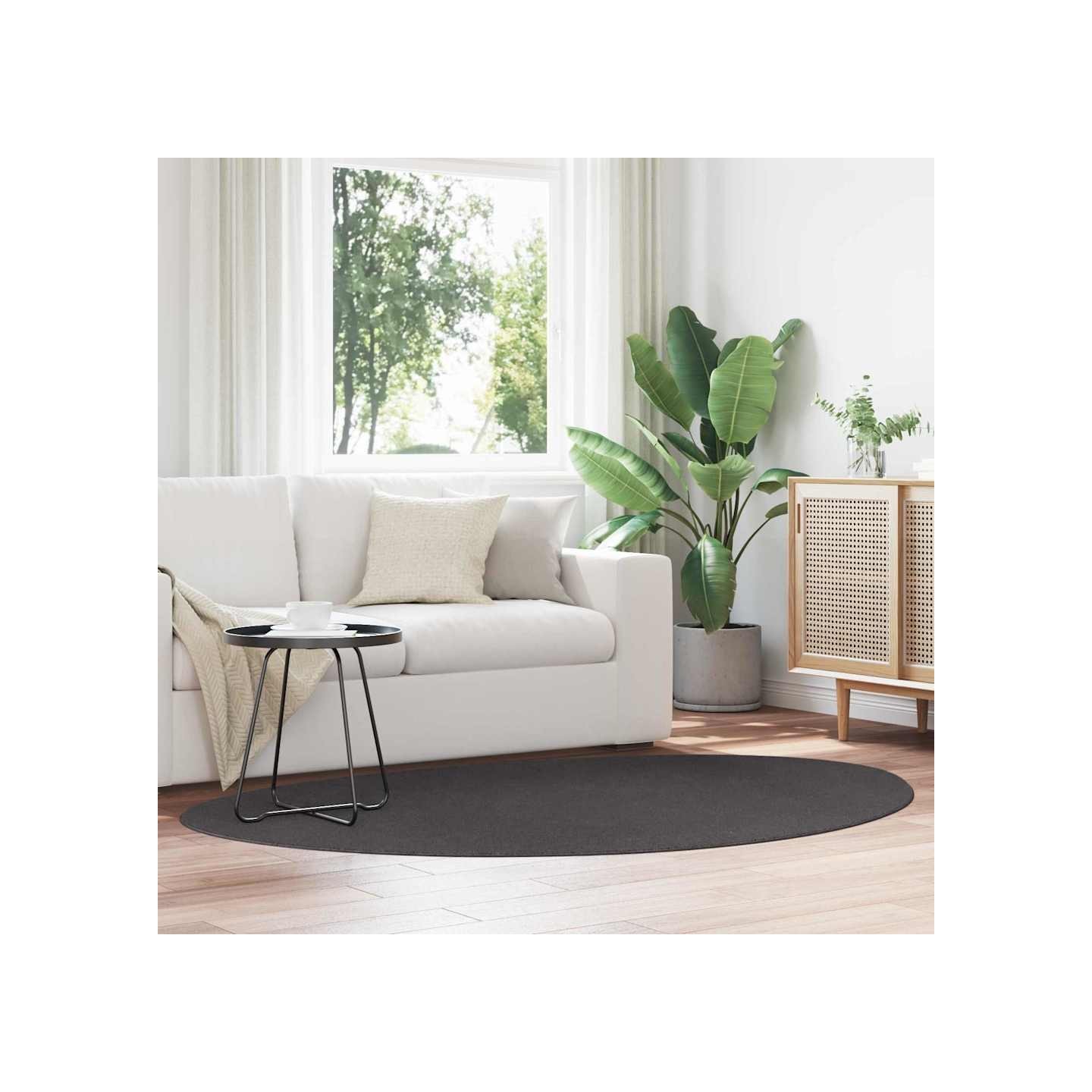 Tapis HUARTE Anthracite 140 x 200 cm Polyester
