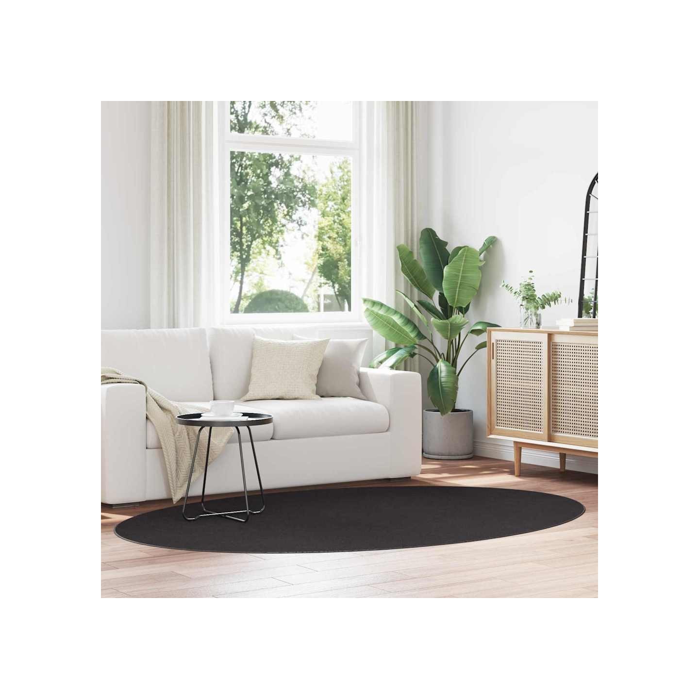 Tapis HUARTE Noir 160 x 230 cm 100 % polyester