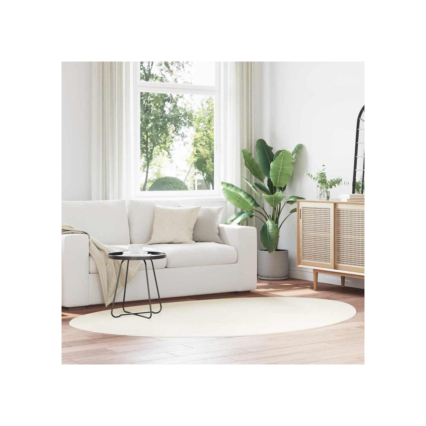 Tapis HUARTE Crème 140 x 200 cm Polyester