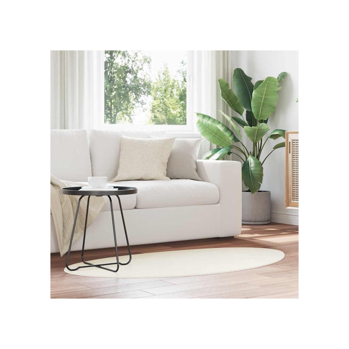 Tapis HUARTE Crème 160 x 230 cm Polyester