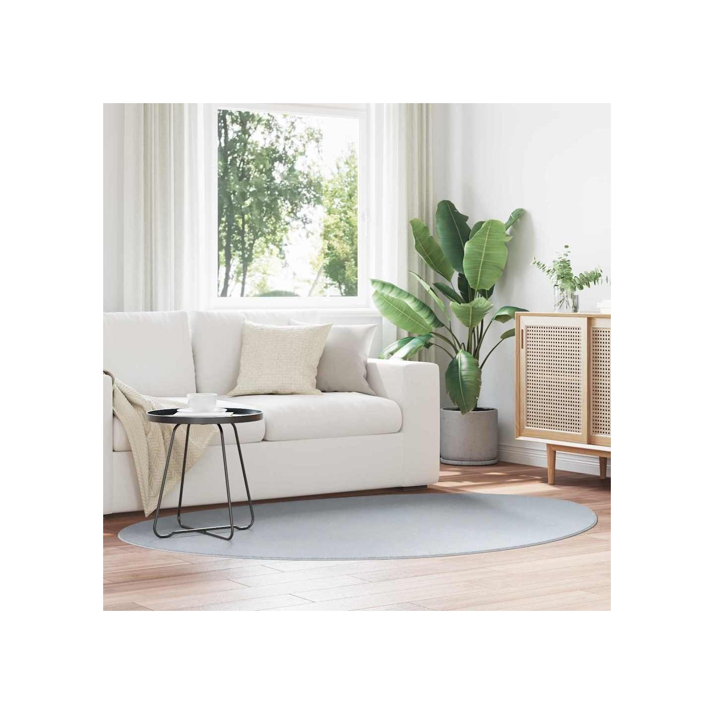 Tapis HUARTE Gris 140 x 200 cm Polyester