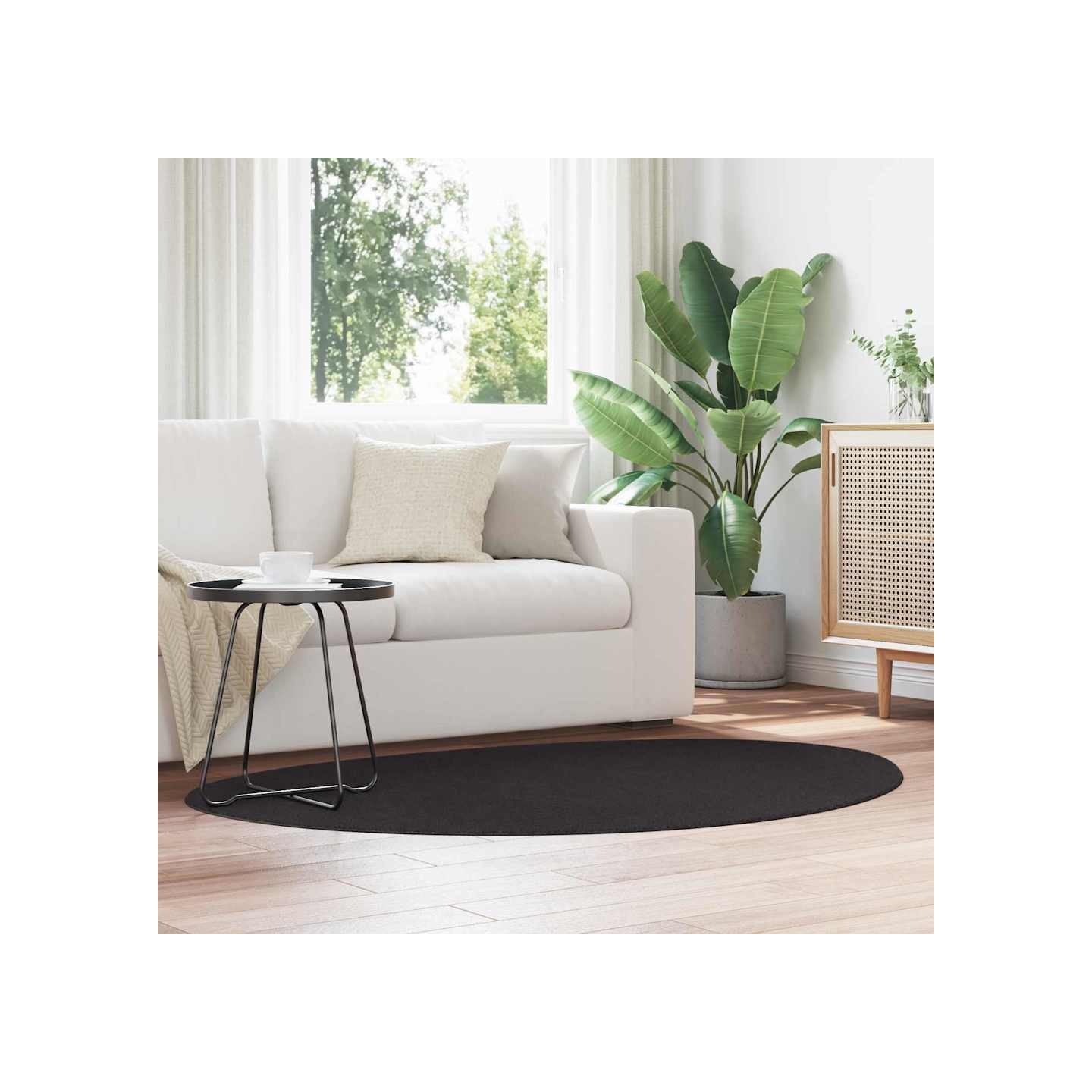 Tapis HUARTE Noir 120 x 170 cm Polyester