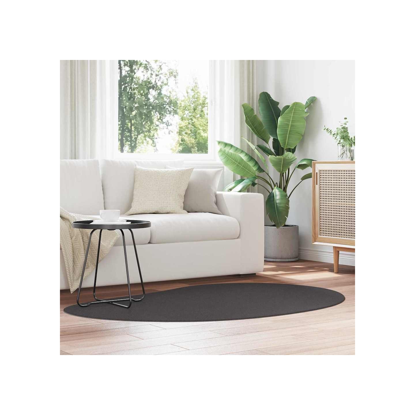 Tapis HUARTE Anthracite 120 x 170 cm Polyester