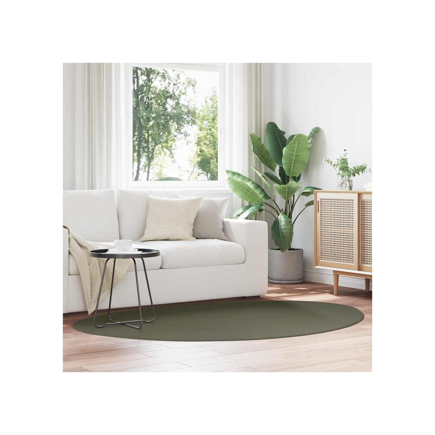 Tapis HUARTE Vert forêt 140 x 200 cm Polyester
