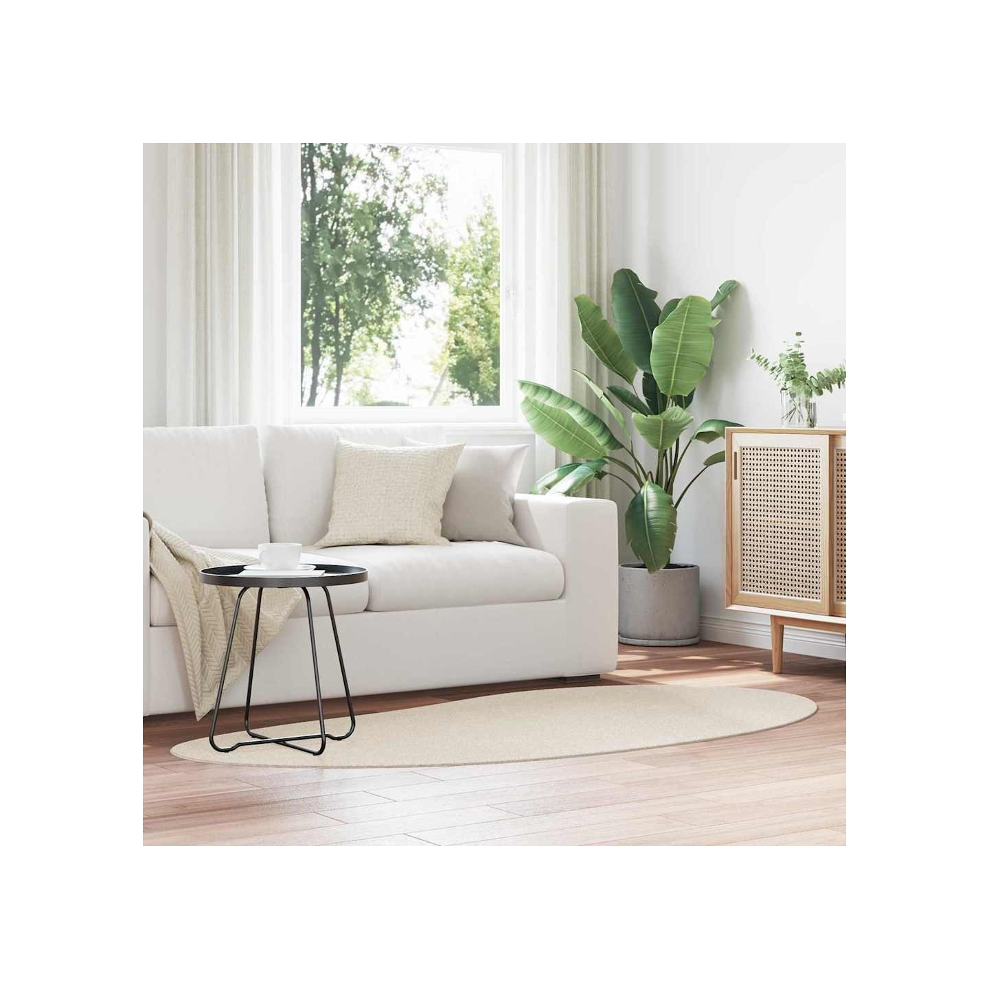 Tapis HUARTE Beige 100 x 200 cm Polyester