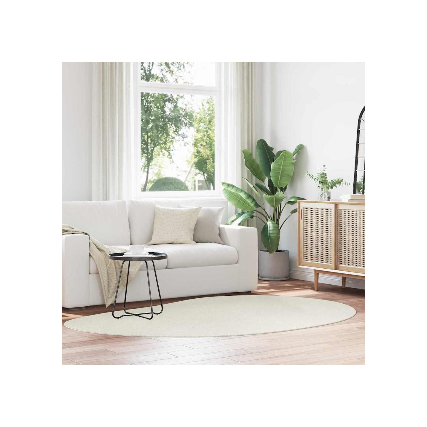 Tapis HUARTE Crème 160 x 230 cm Polyester
