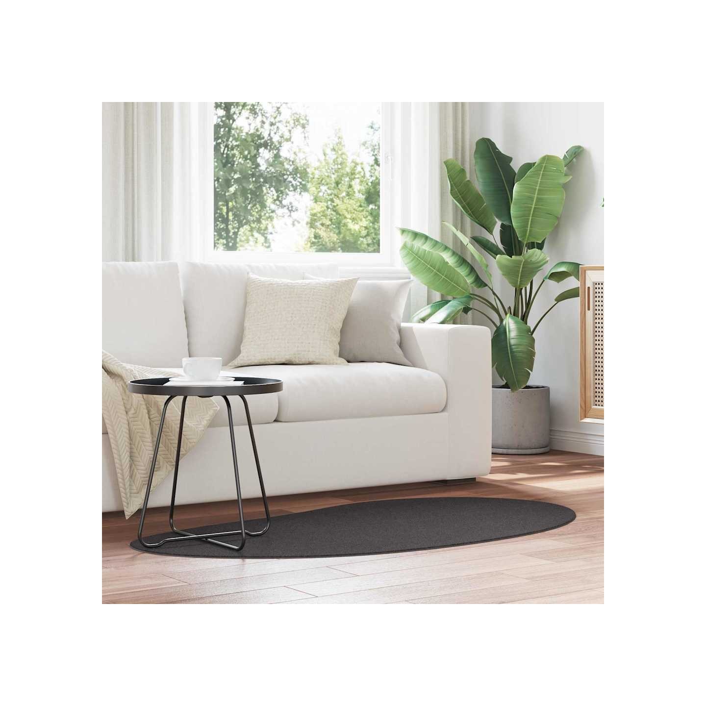 Tapis HUARTE Anthracite 80 x 150 cm Polyester