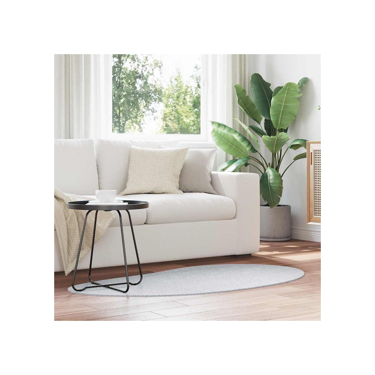 Tapis HUARTE Gris 80 x 150 cm Polyester