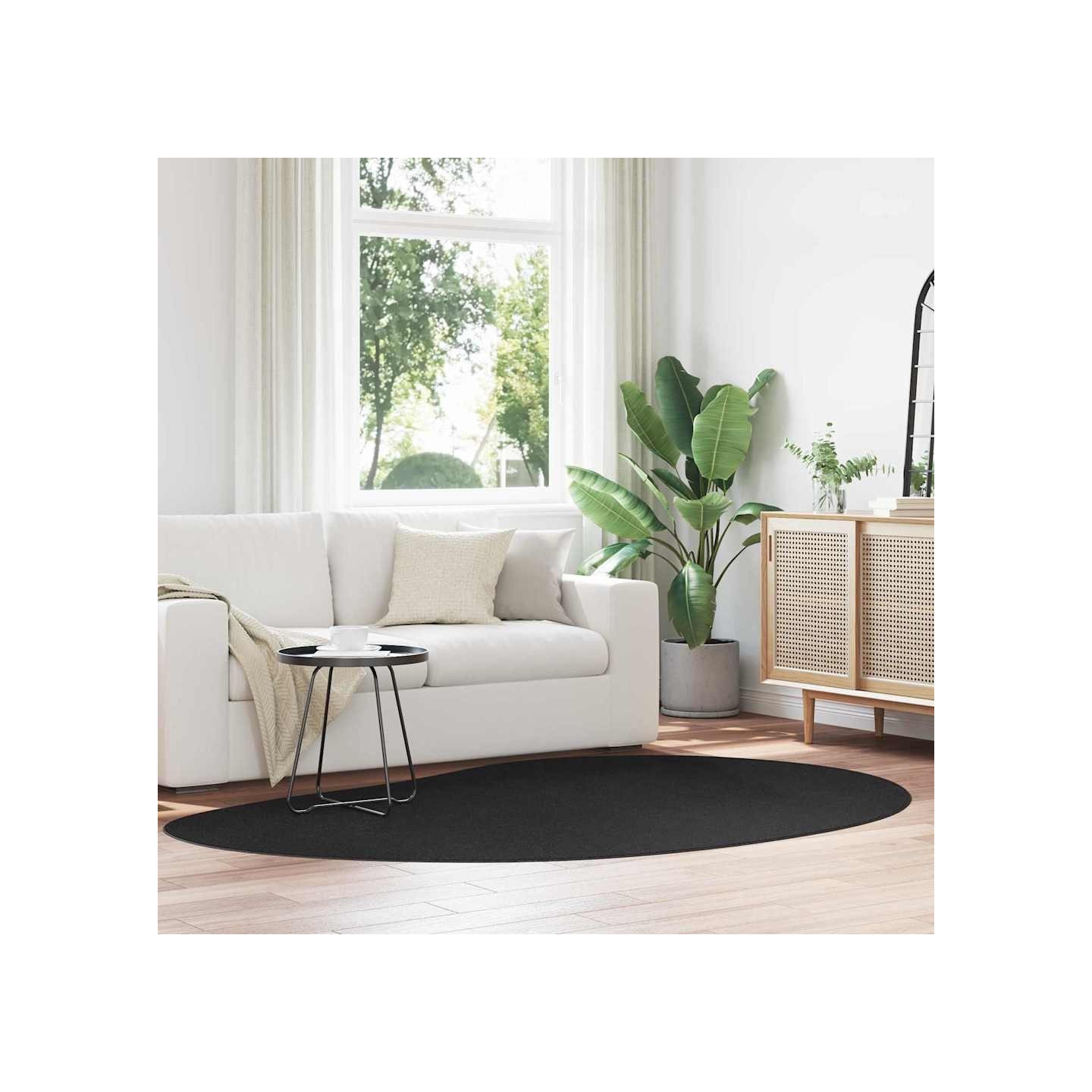 Tapis HUARTE Noir 160 x 230 cm Polyester