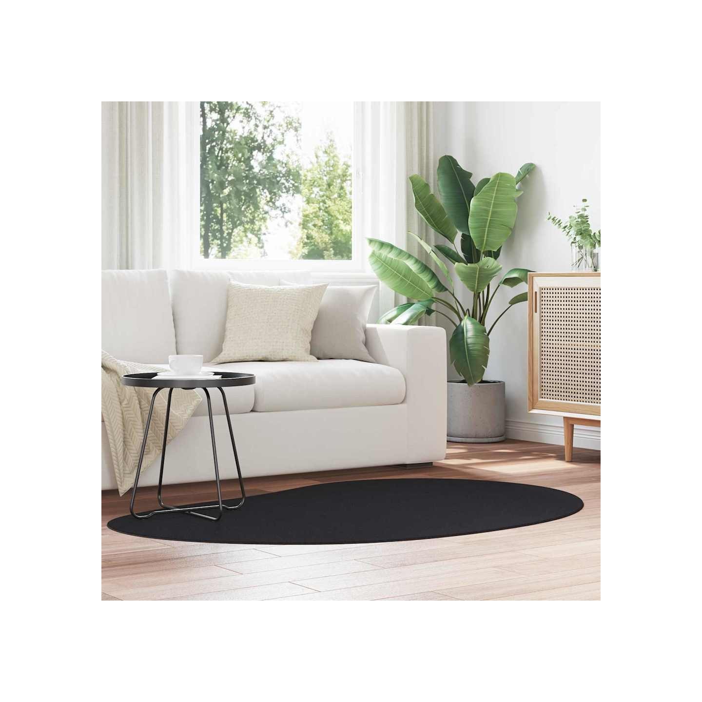 Tapis HUARTE Noir 120 x 170 cm Polyester