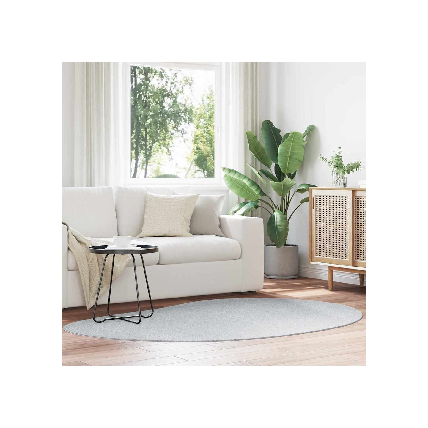 Tapis HUARTE Gris 140 x 200 cm Polyester