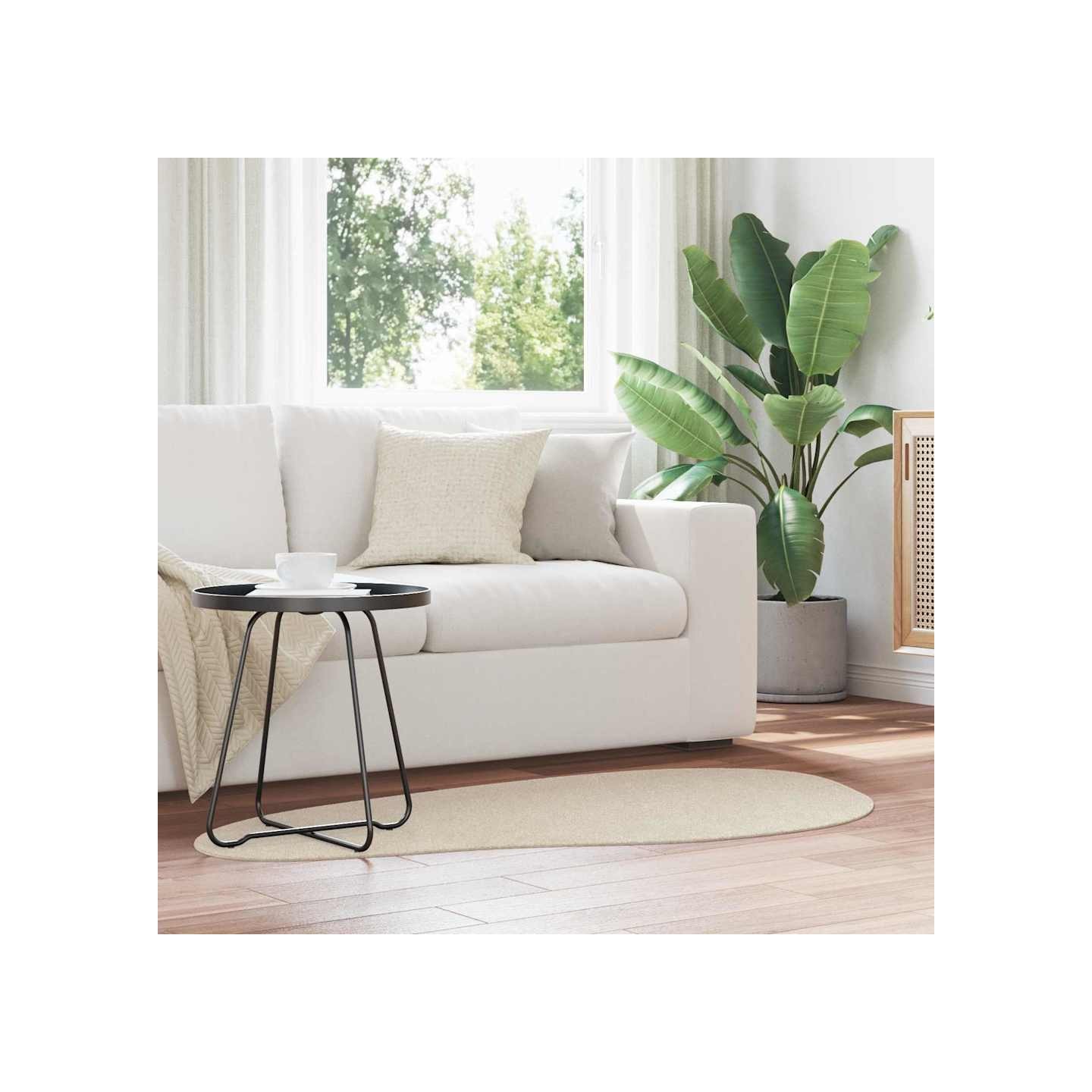 Tapis HUARTE Beige 80 x 150 cm Polyester