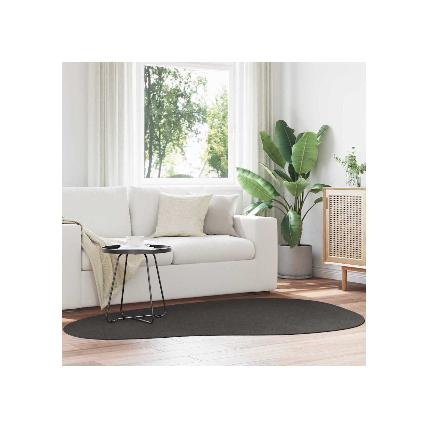 Tapis HUARTE Anthracite 140 x 200 cm Polyester