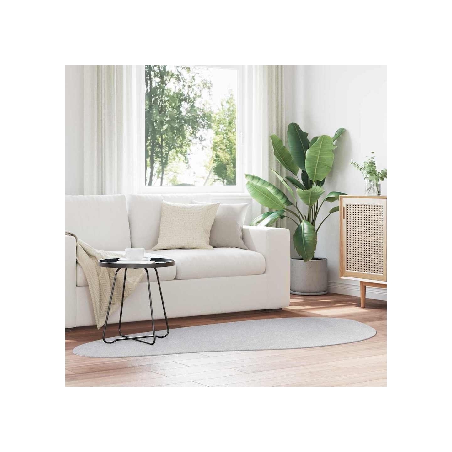 Tapis HUARTE Gris 100 x 200 cm Polyester