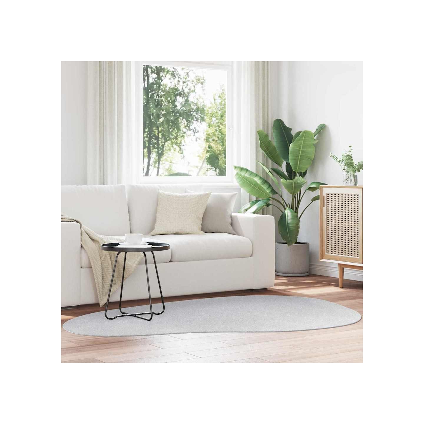Tapis HUARTE Gris 140 x 200 cm Polyester