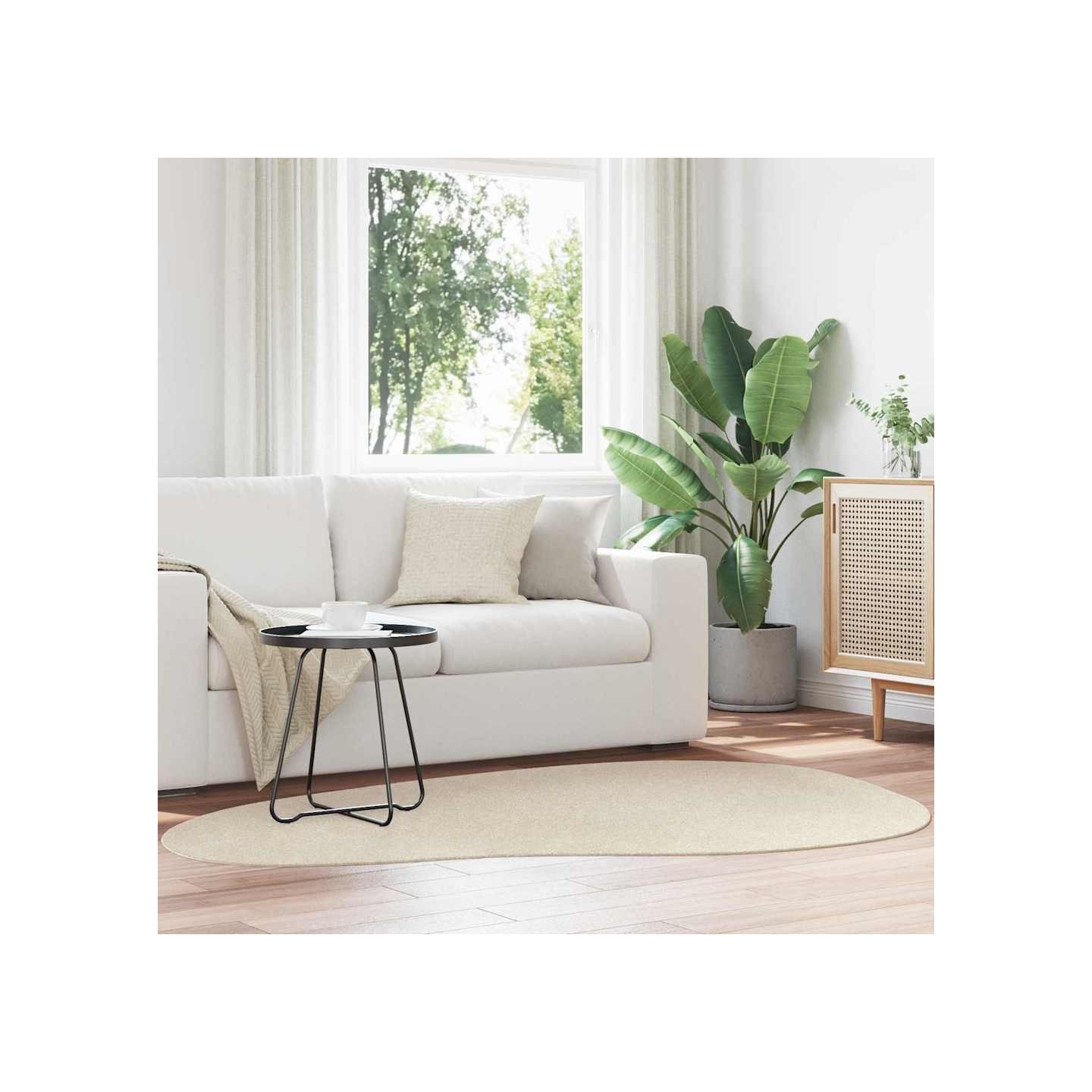Tapis HUARTE Beige 140 x 200 cm Polyester