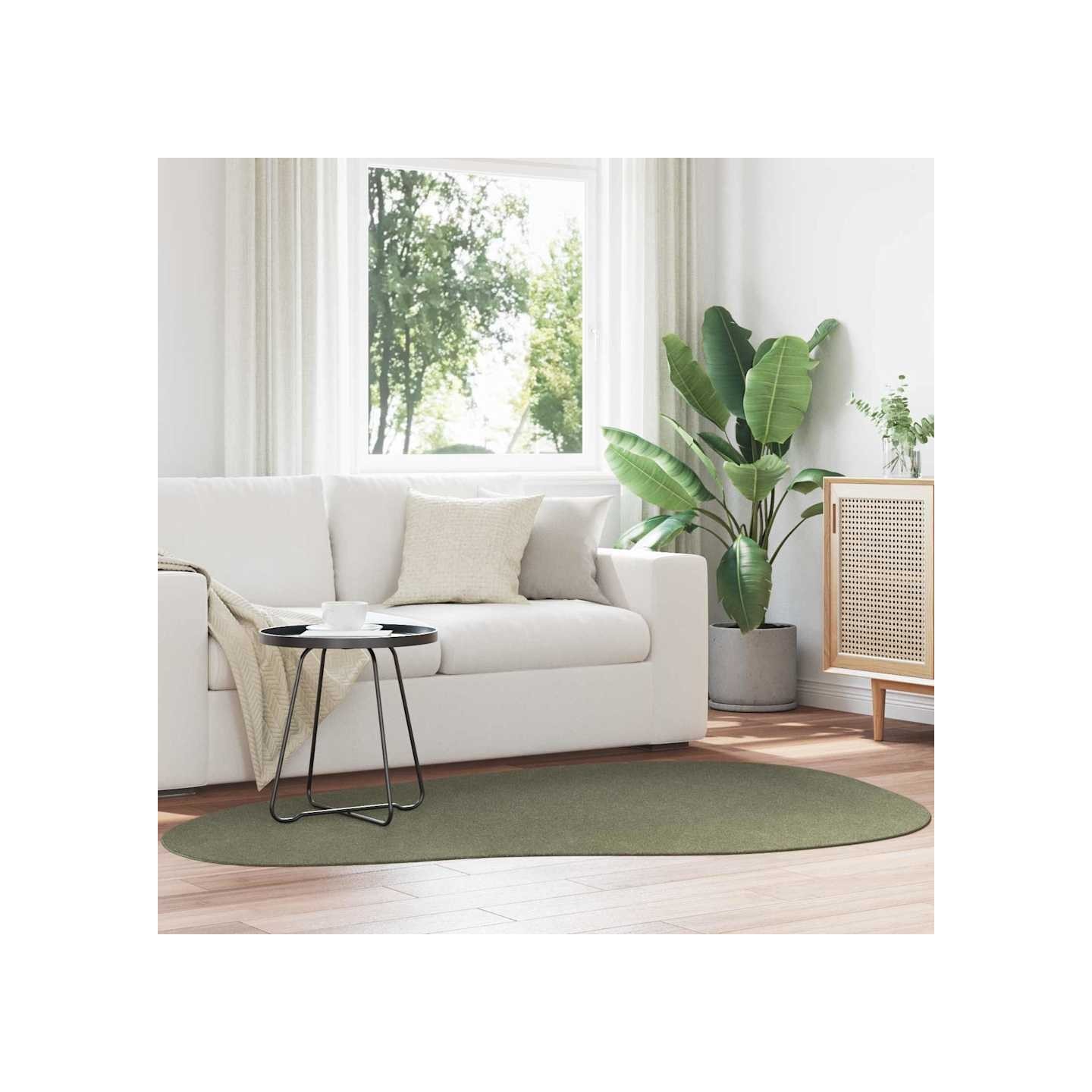 Tapis HUARTE Vert forêt 140 x 200 cm Polyester
