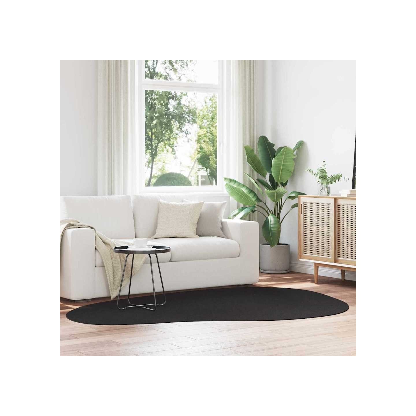 Tapis HUARTE Noir 160 x 230 cm Polyester
