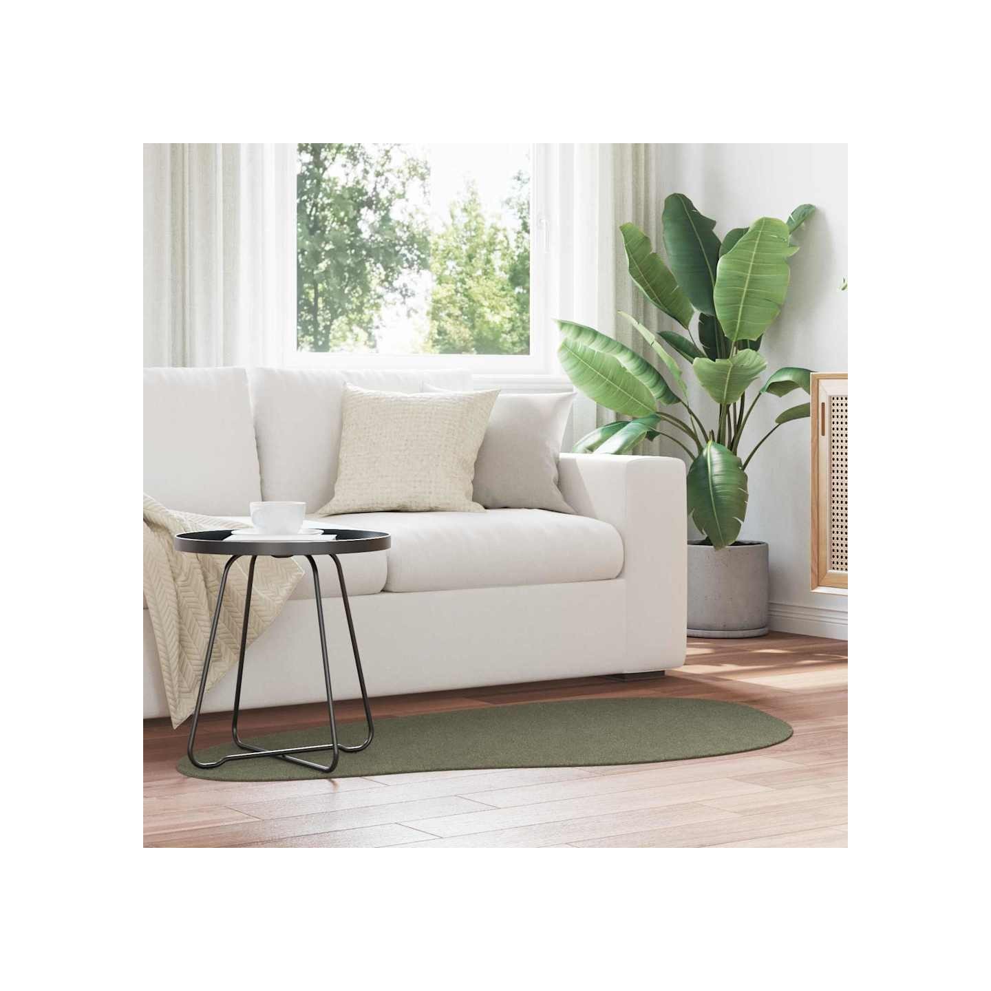 Tapis HUARTE Vert forêt 80 x 150 cm Polyester