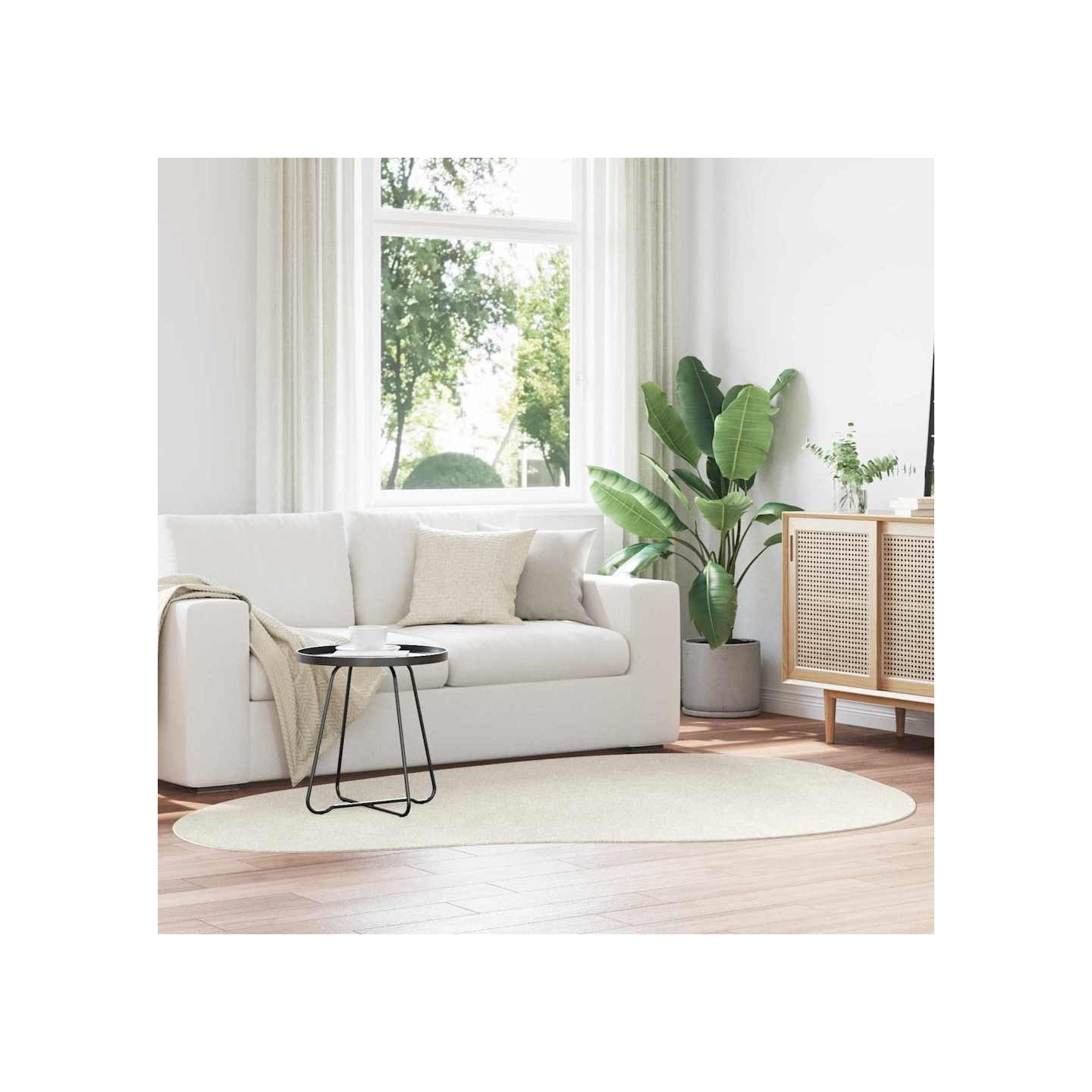Tapis HUARTE Crème 160 x 230 cm Polyester