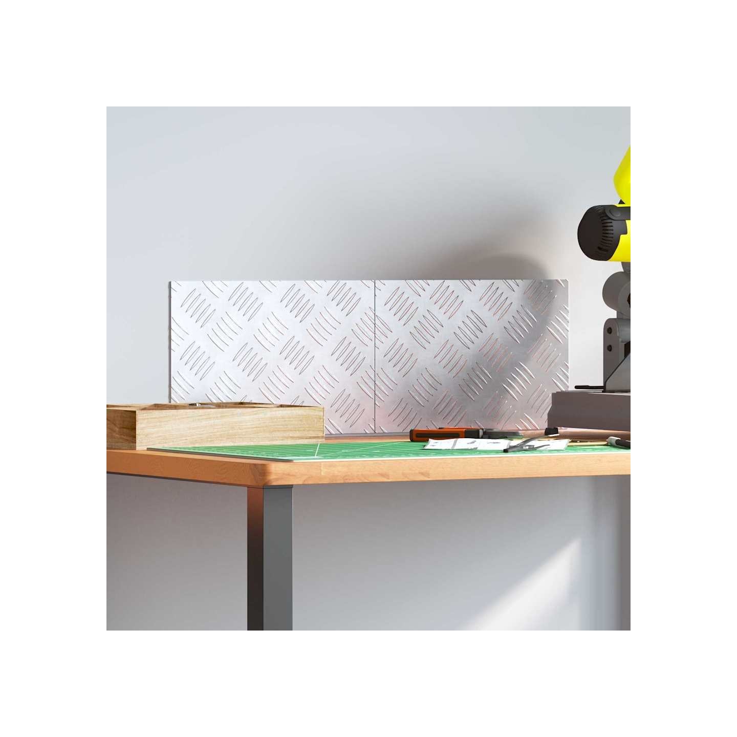 Nez de marche 2 pc 30 x 20 cm Argenté Aluminium Rectangulaire
