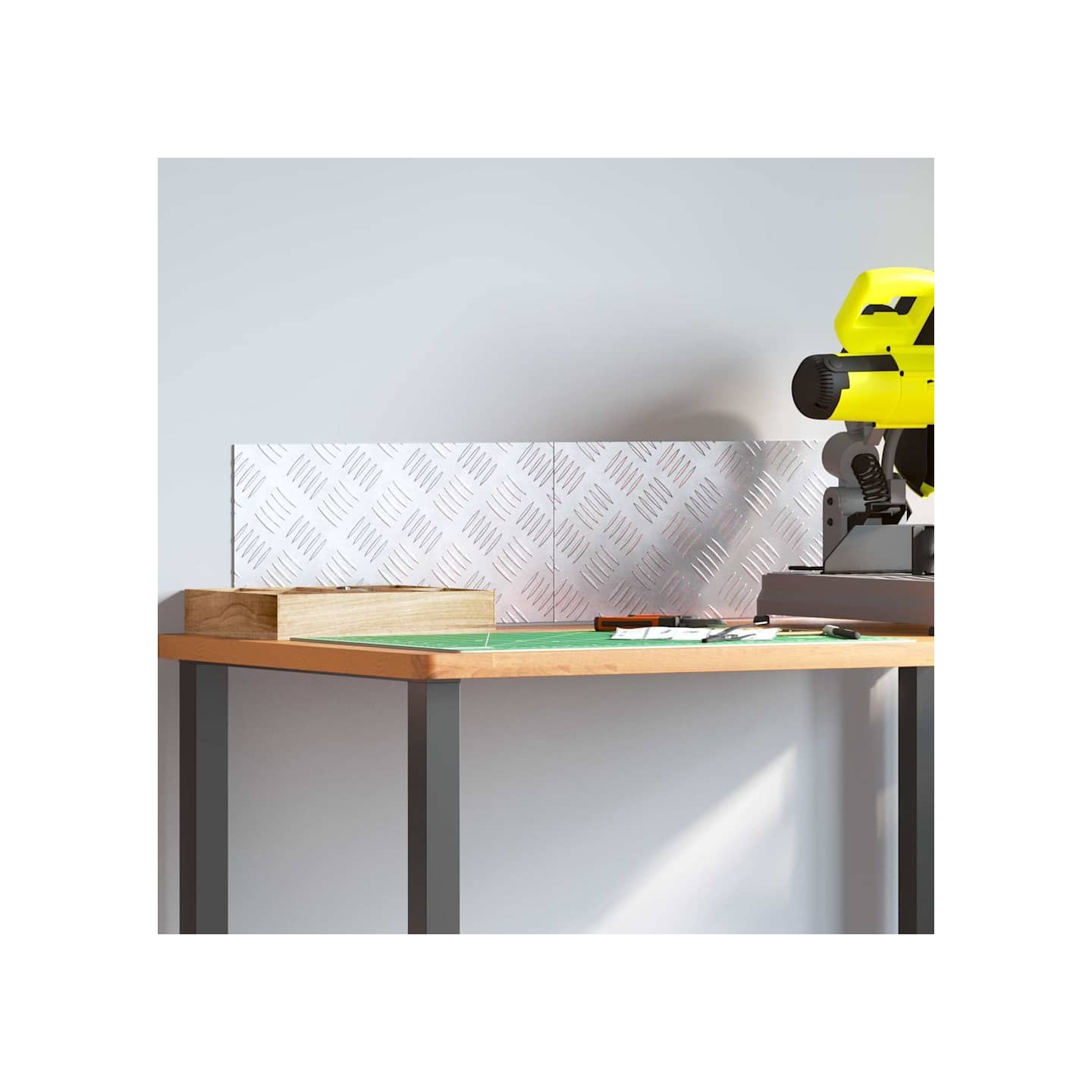 Nez de marche 2 pc 40 x 20 cm Argenté Aluminium Rectangulaire
