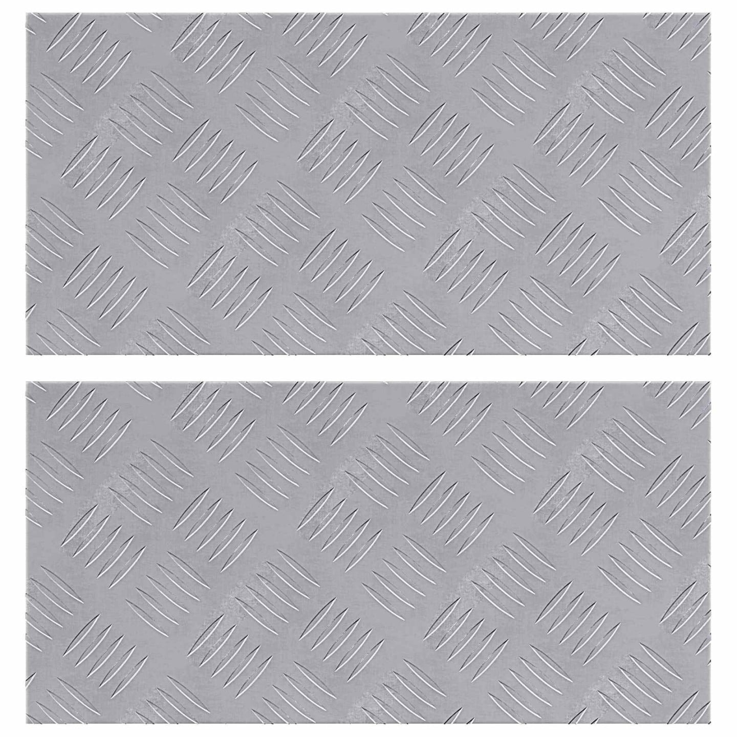Nez de marche 2 pc 50 x 25 cm Argenté Aluminium Rectangulaire