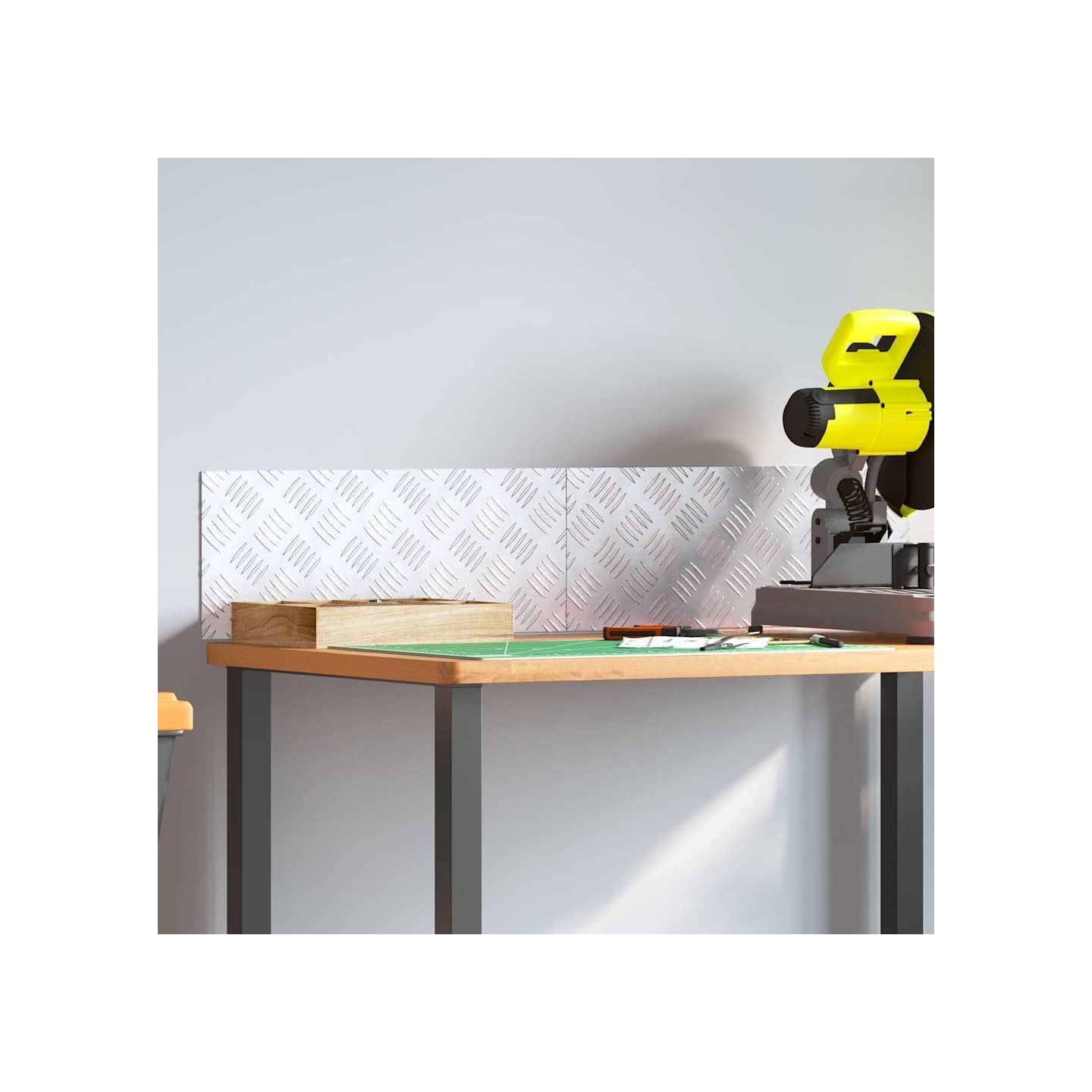 Nez de marche 2 pc 50 x 20 cm Argenté Aluminium Rectangulaire