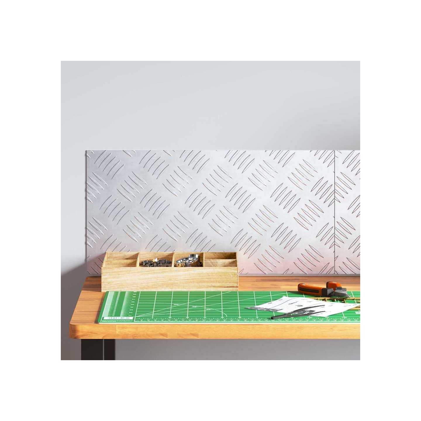 Nez de marche 2 pc 50 x 25 cm Argenté Aluminium Rectangulaire