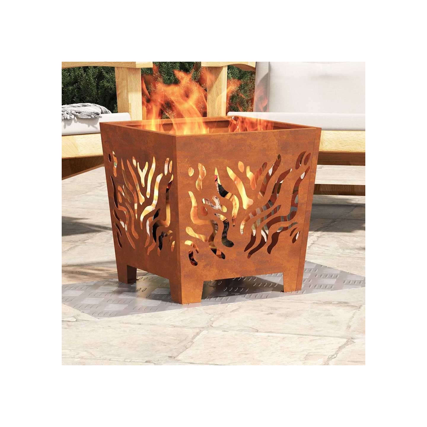 Nez de marche 2 pc 40 x 40 cm Argenté Aluminium Carré