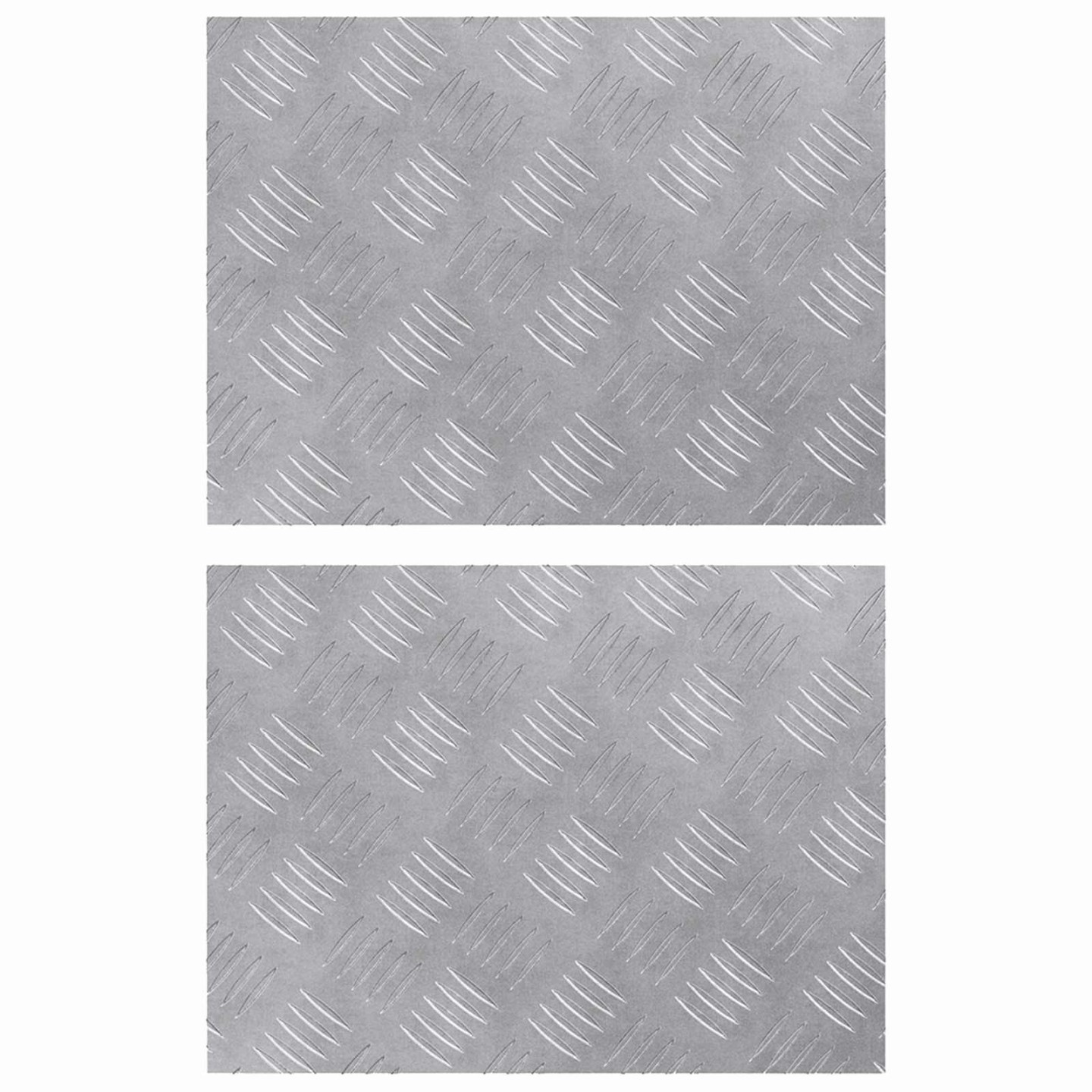 Nez de marche 2 pc 40 x 30 cm Argenté Aluminium Rectangulaire