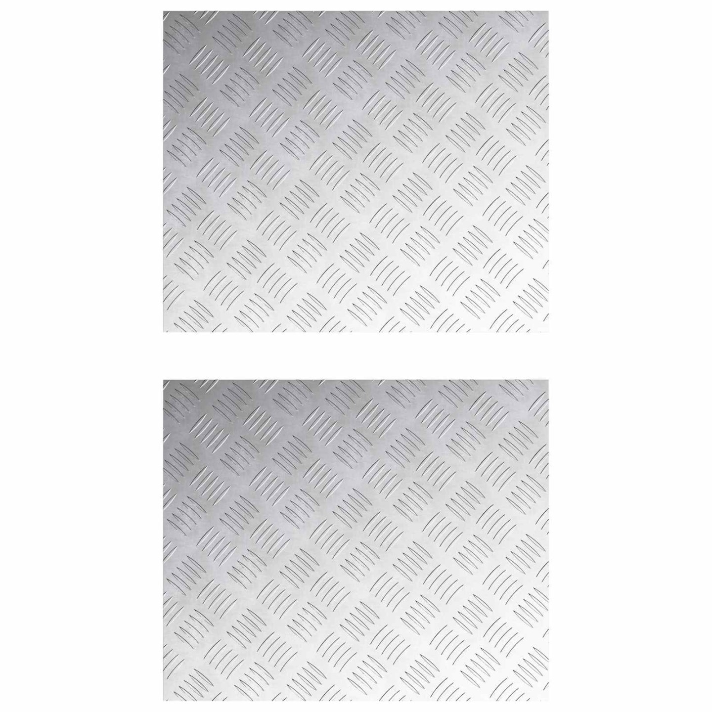 Nez de marche 2 pc 60 x 50 cm Argenté Aluminium Rectangulaire