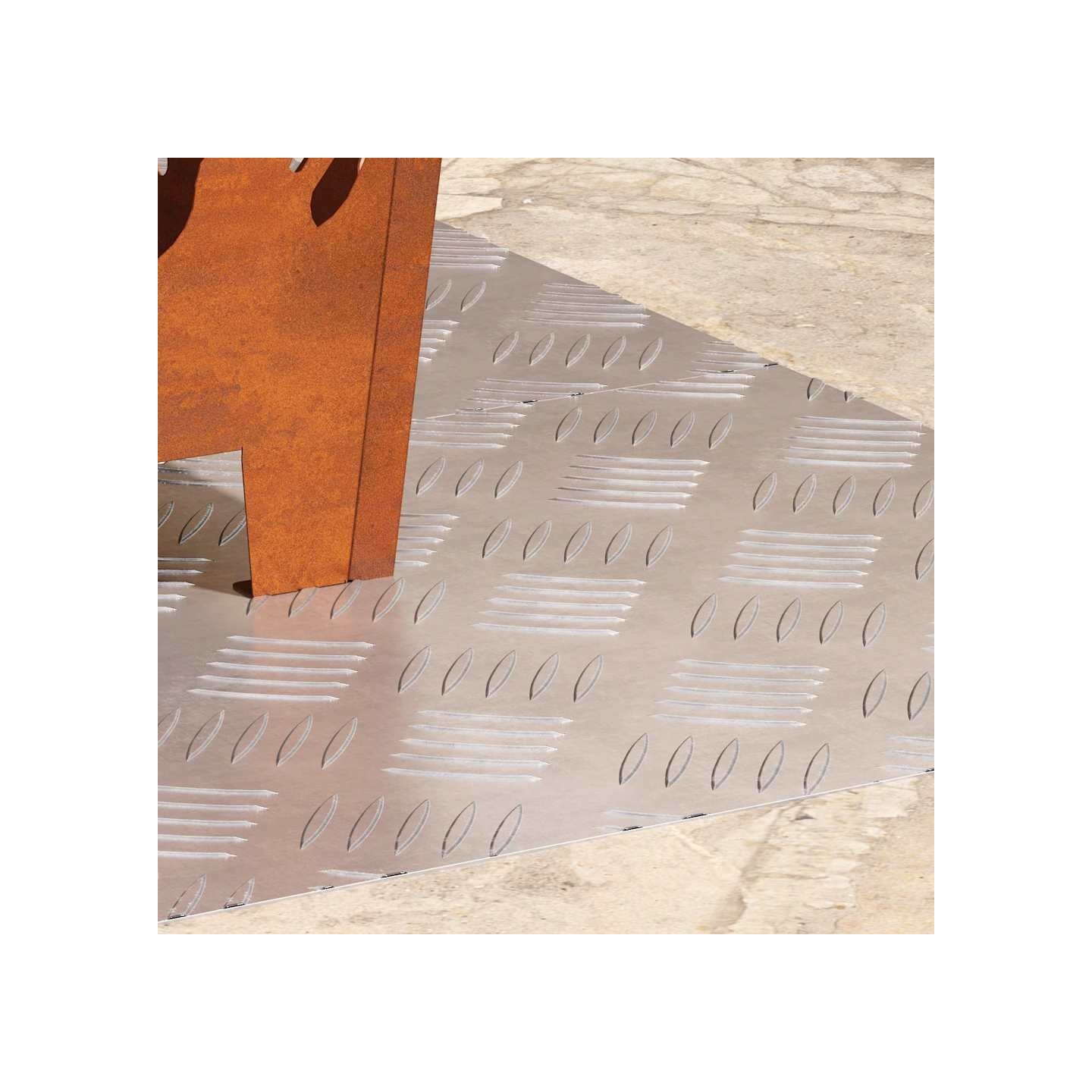 Nez de marche 2 pc 80 x 40 cm Argenté Aluminium Rectangulaire